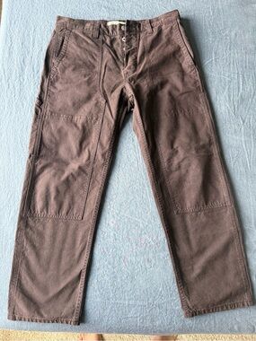 Madewell relaxed straight workwear pants Maroon